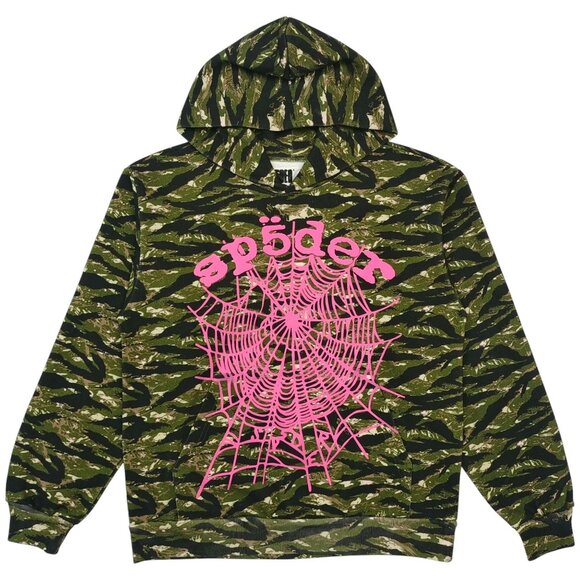 Sp5der OG Web V2 Hoodie Sweatshirt Tiger Camo | Spider Worldwide - Picture 1 of 5